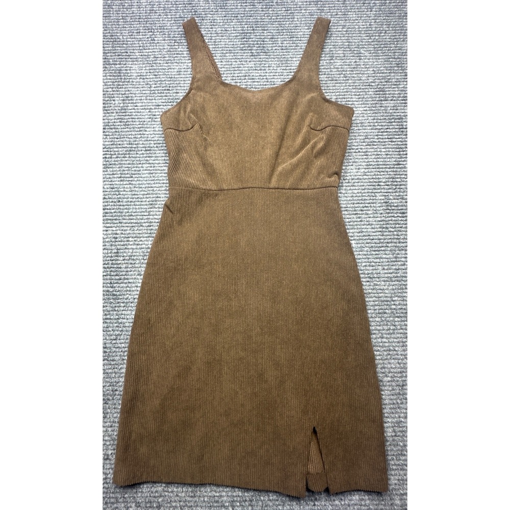 Riley & James Corduroy Dress Womens Size S Brown Mini Slit Sleeveless